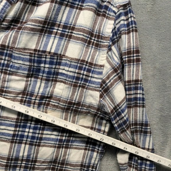 🍑CROFT & BARROW Men Flannel Shirt Winter Button-Down Pocket Casual Plaid MEDIUM - Picture 8 of 12